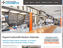 Tablet Screenshot of easternsuburbslocksmiths.com.au
